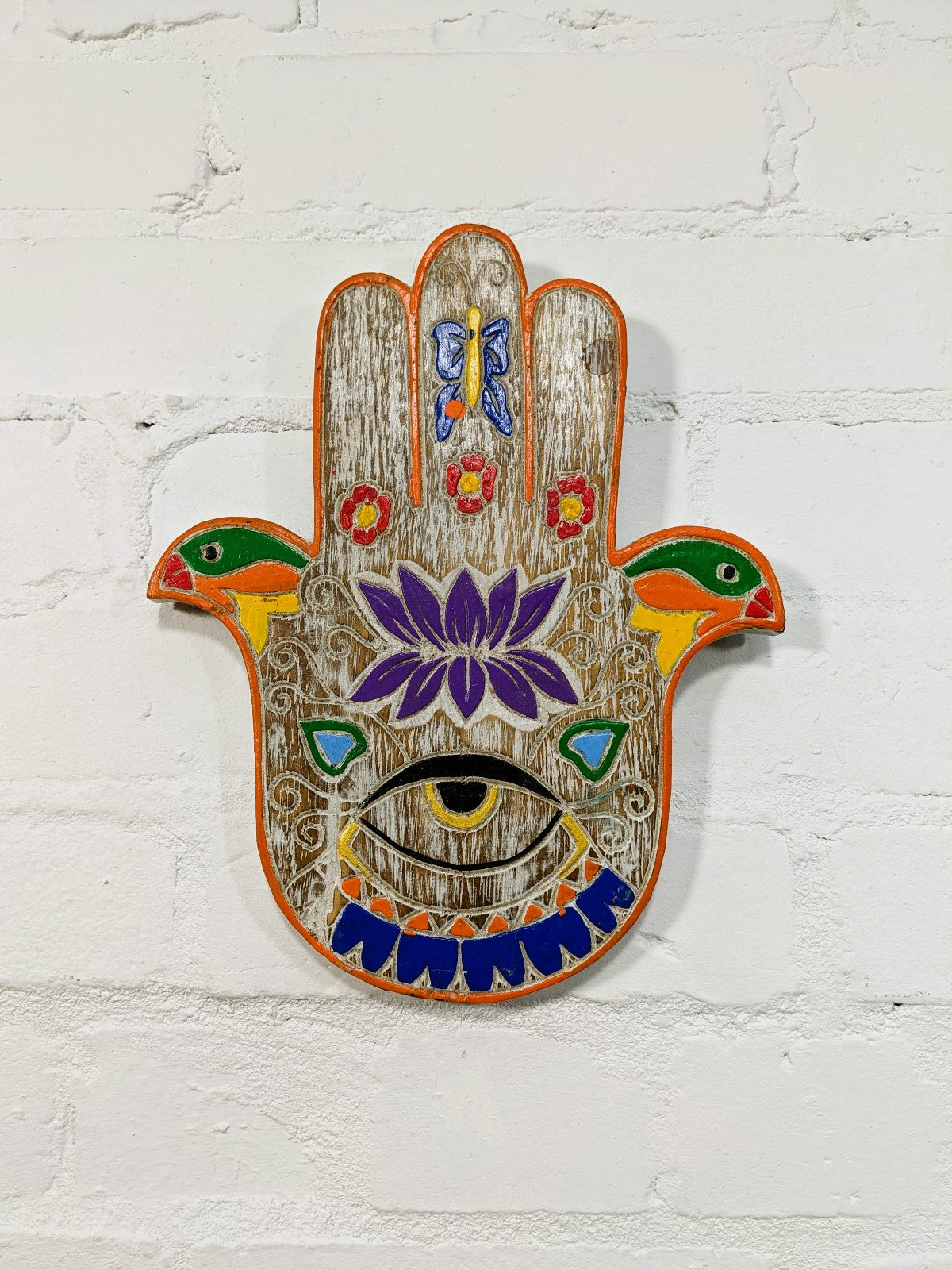 Hand Of Fatima Lotus Wall Plaque