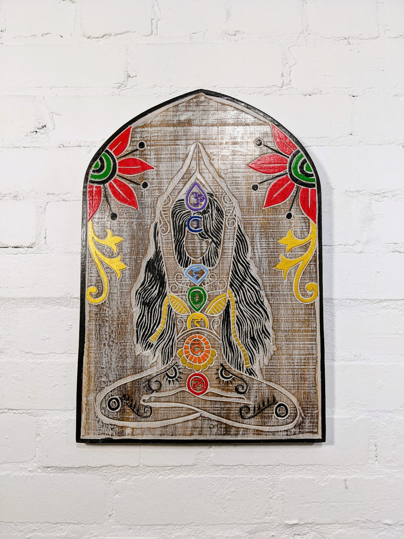 Arched Yoga Chakra Plaque