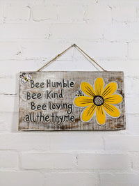 Bee Humble Wall Plaque