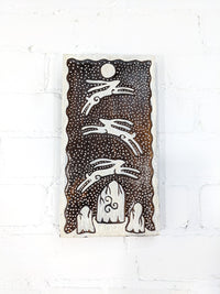 Hares & Moon Plaque