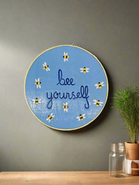 Bee Yourself Wooden Wall Plaque