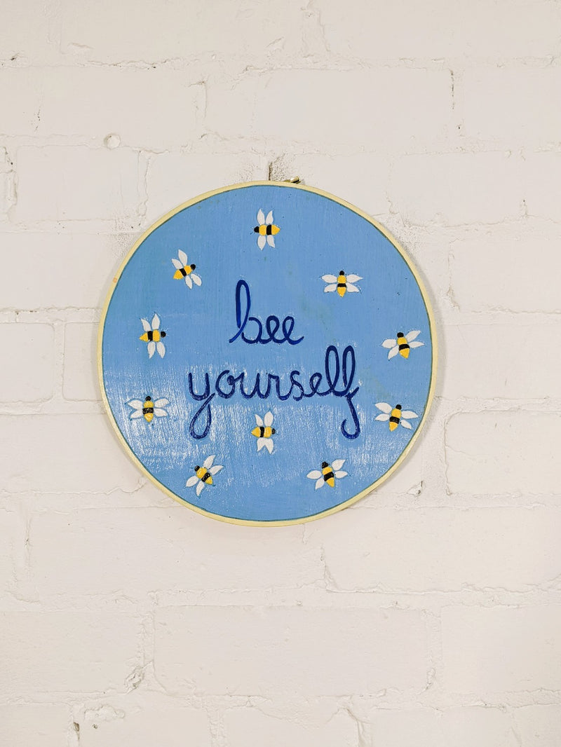 Bee Yourself Wooden Wall Plaque