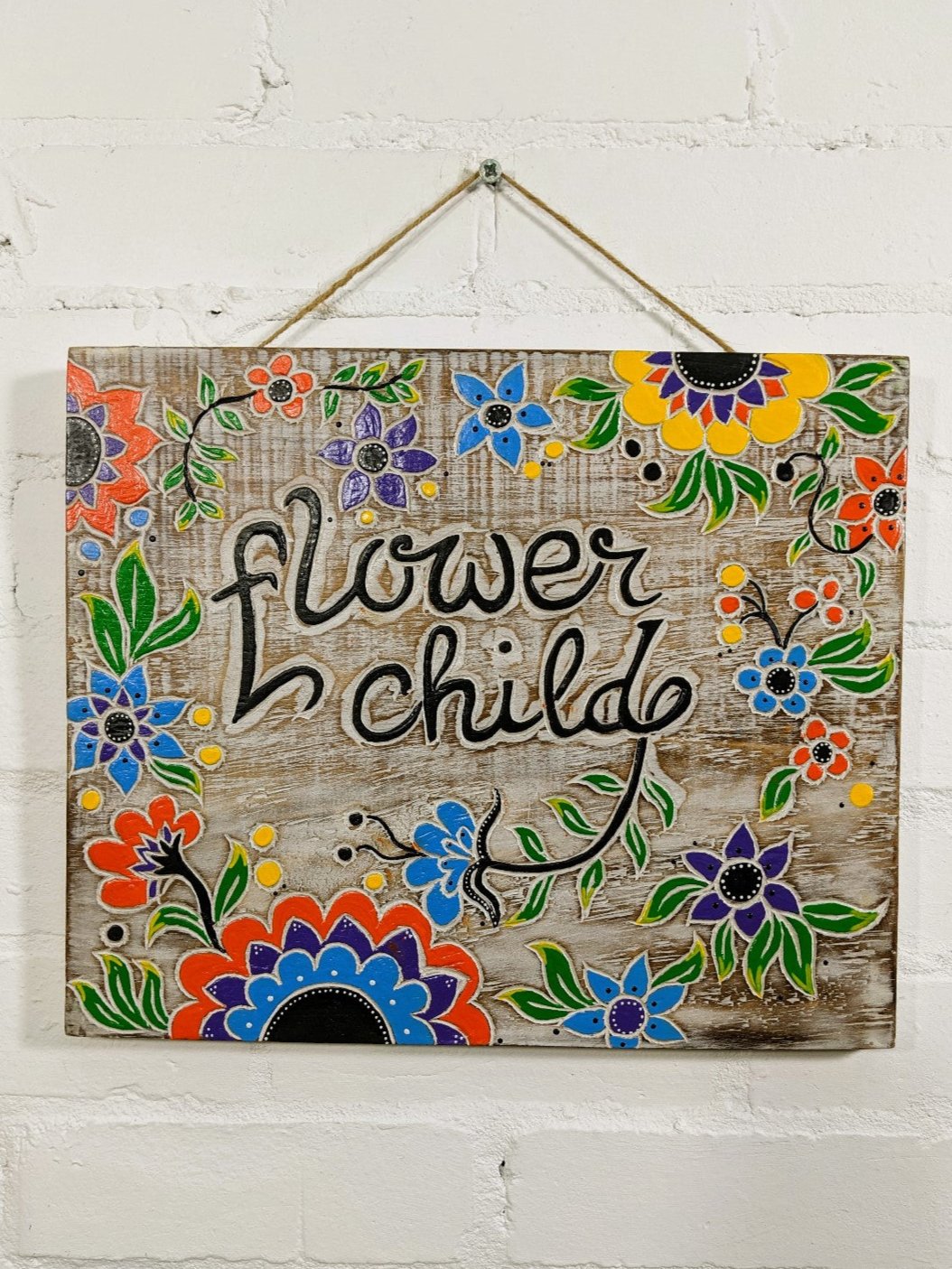 Flower Child Wall Plaque