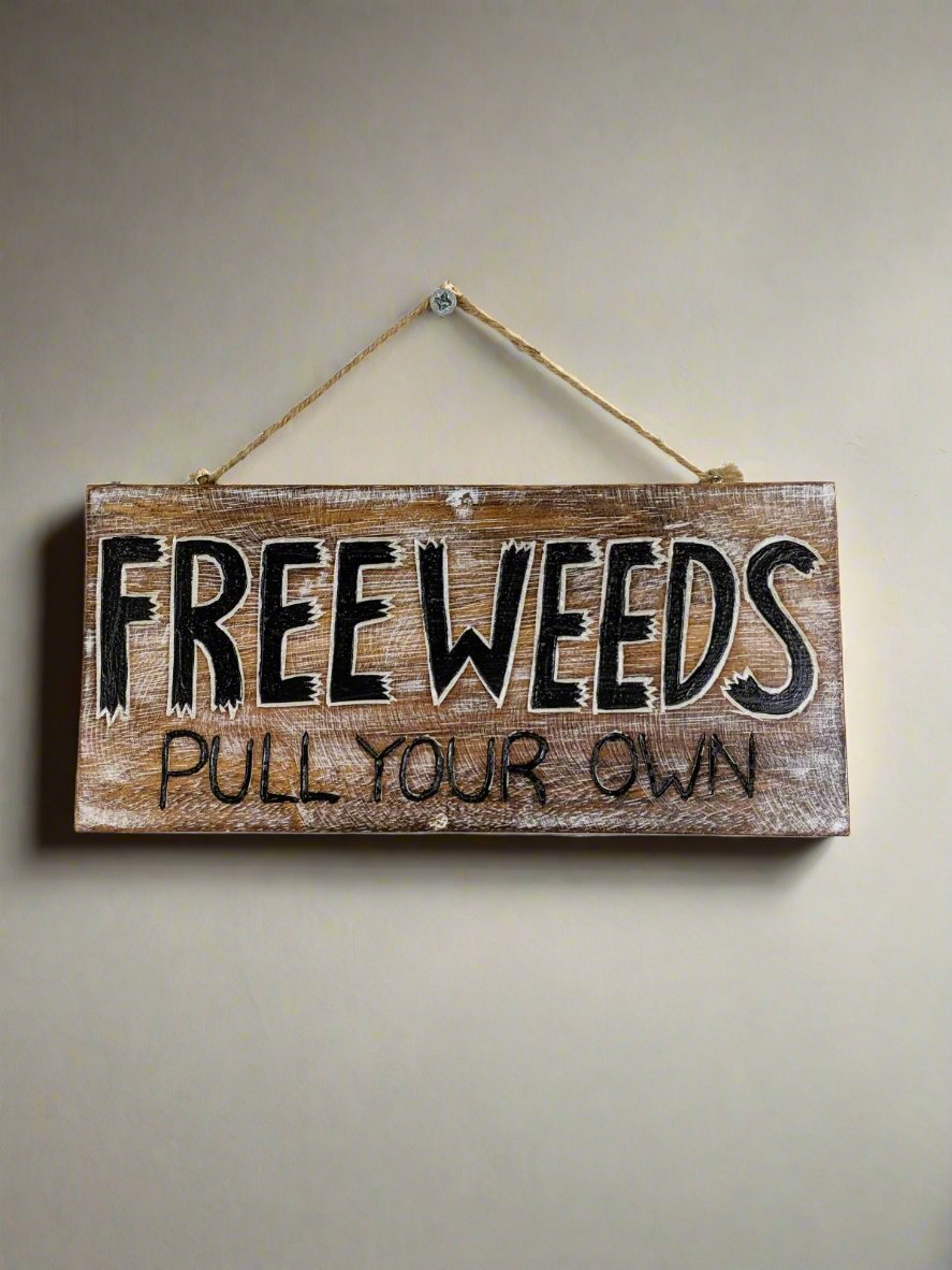 Free Weeds Wall Plaque