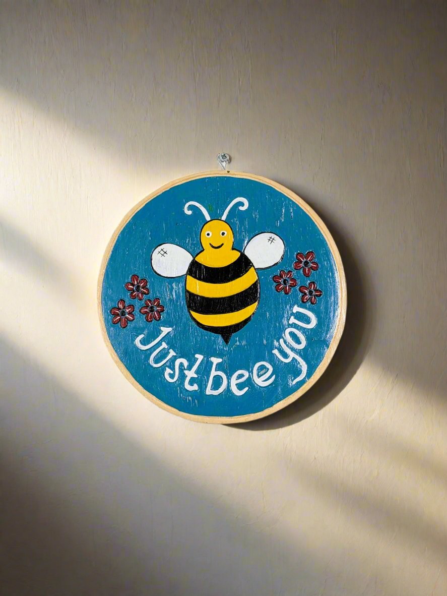 Just Bee You Round Wall Plaque