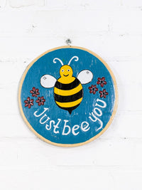 Just Bee You Round Wall Plaque
