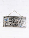 Hedgehogs Welcome Wall Plaque