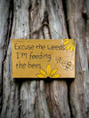 Feeding The Bees Wall Plaque