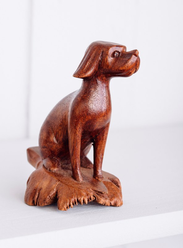 Parasite Wood Carved Dog
