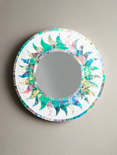 Glittery Sun Mosaic Mirror