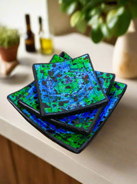 Set of 3 Square Mosaic Bowls