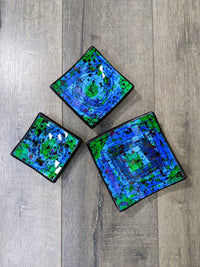 Set of 3 Square Mosaic Bowls
