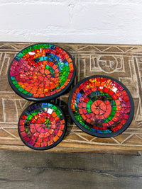 Set of 3 Round Mosaic Bowls
