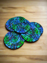 Set Of 6 Mosaic Round Coasters
