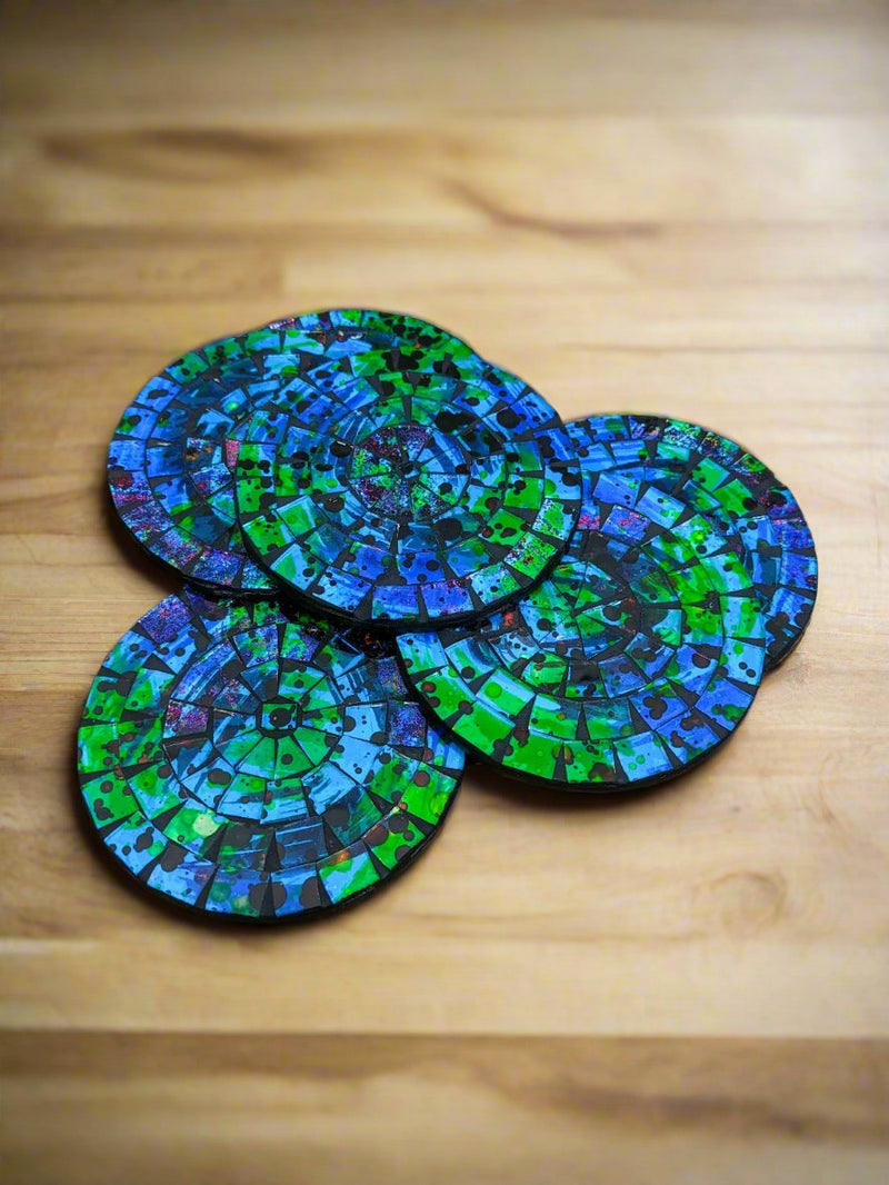 Set Of 6 Mosaic Round Coasters