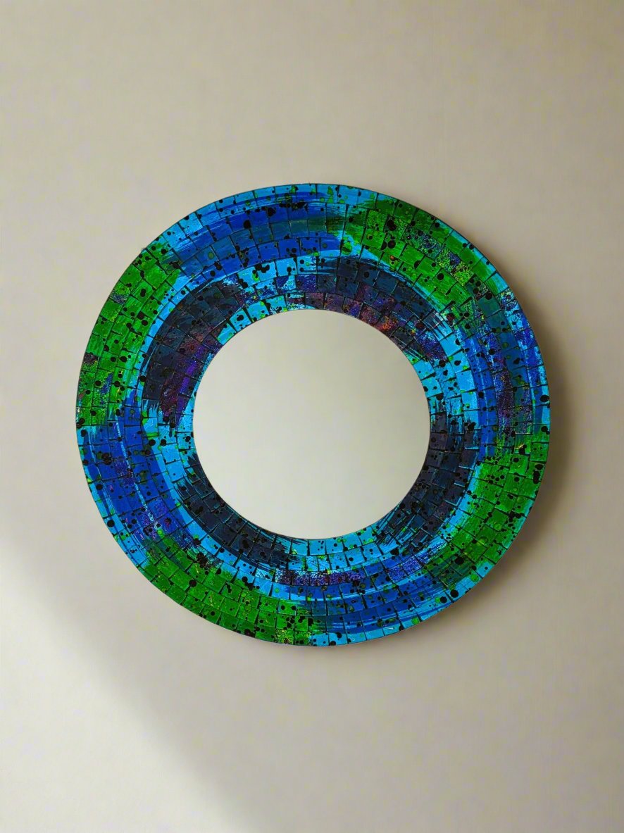 Round Mosaic Mirror
