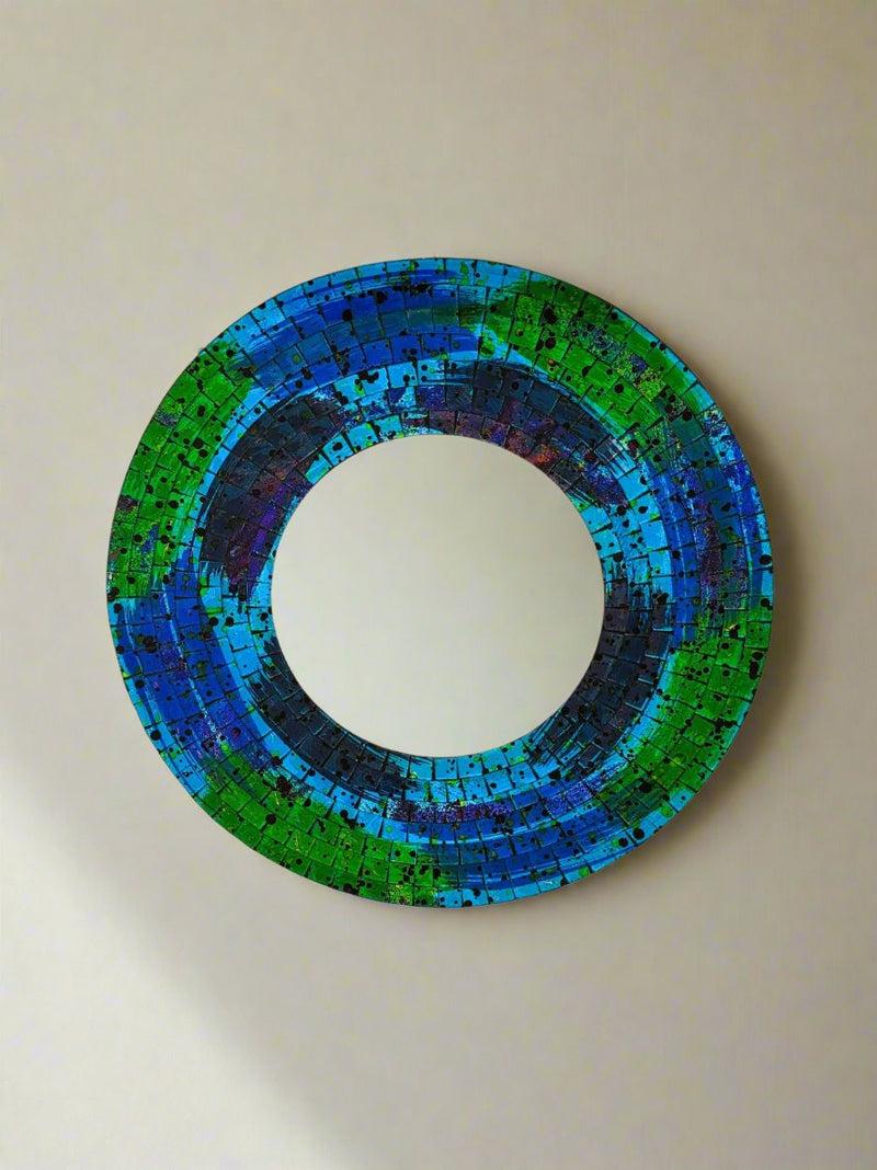 Round Mosaic Mirror