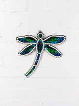 Blue Mosaic Dragonfly Wall Plaque