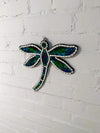 Blue Mosaic Dragonfly Wall Plaque