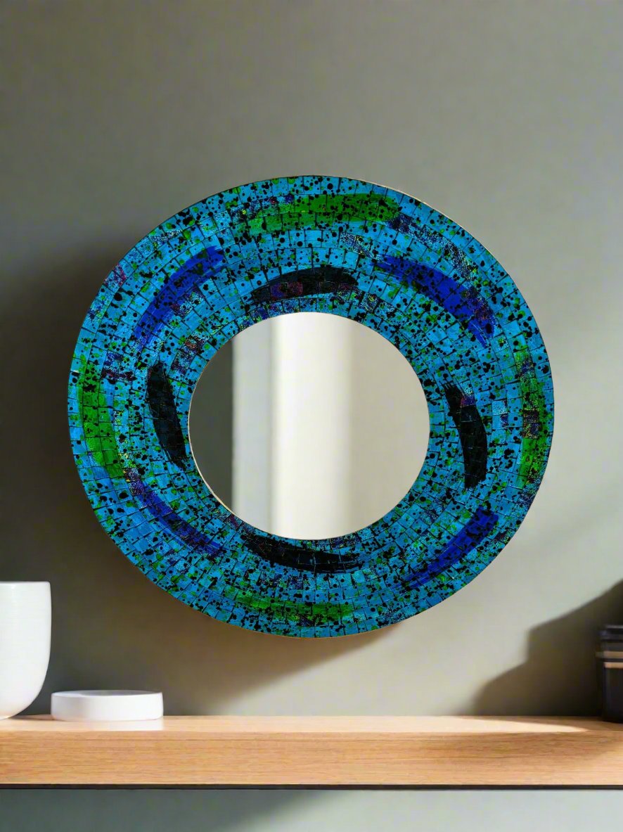 Round Mosaic Mirror