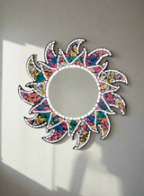 Small Multicolour Mosaic Sun Mirror