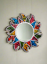 Small Rainbow Mosaic Mirror