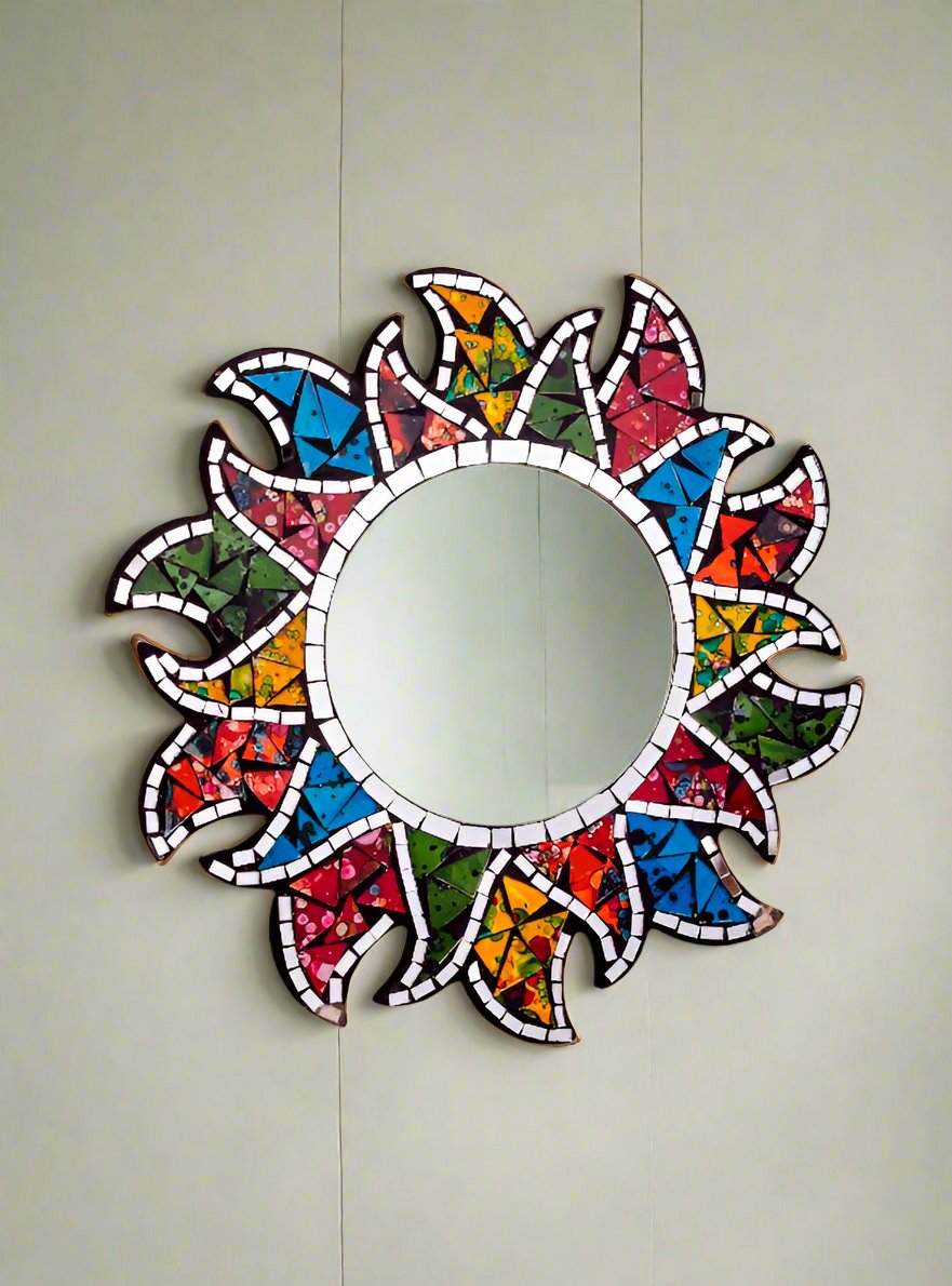 Small Rainbow Mosaic Mirror