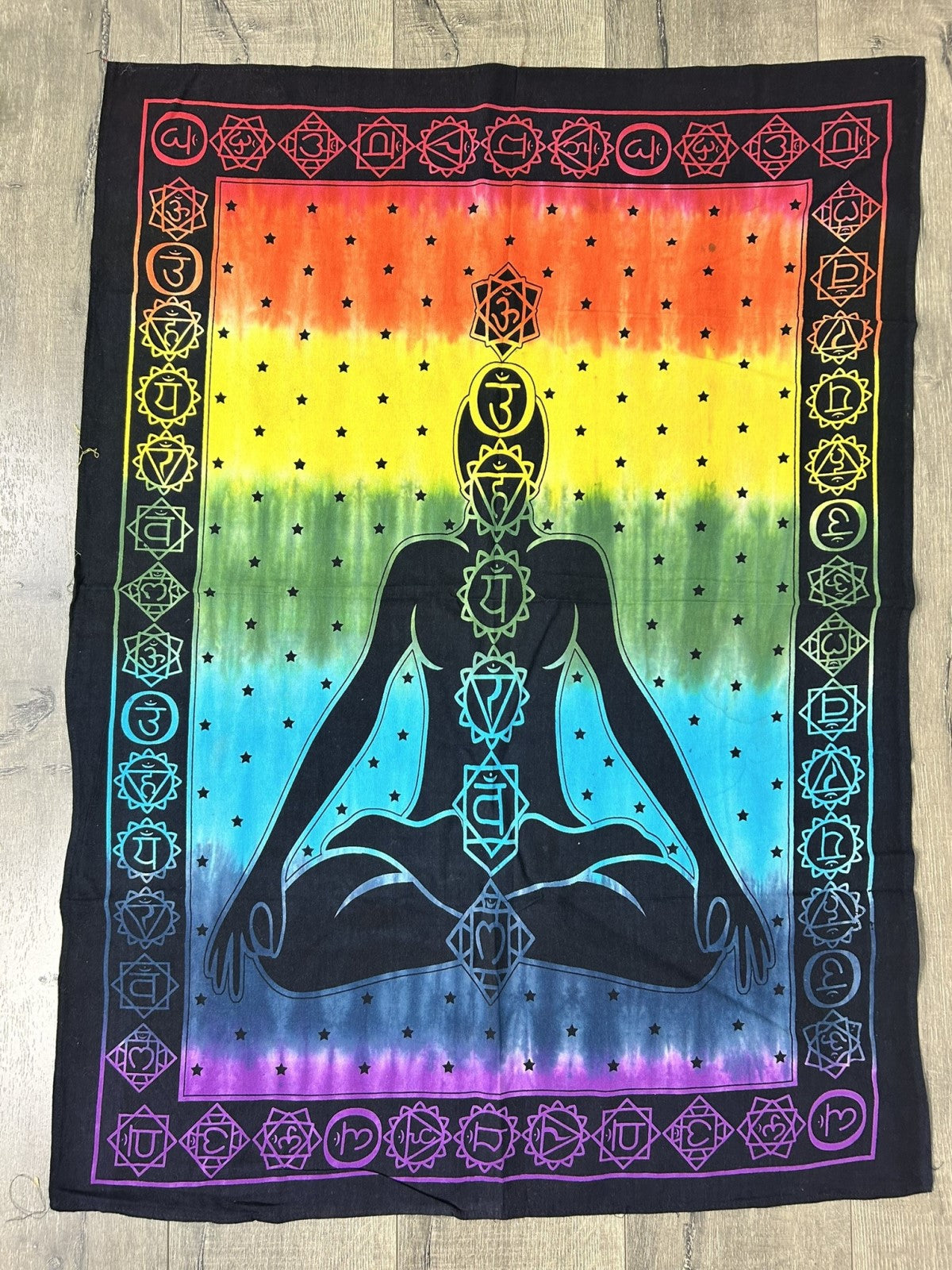 Tie Dye Rainbow Chakra Wall Hanging