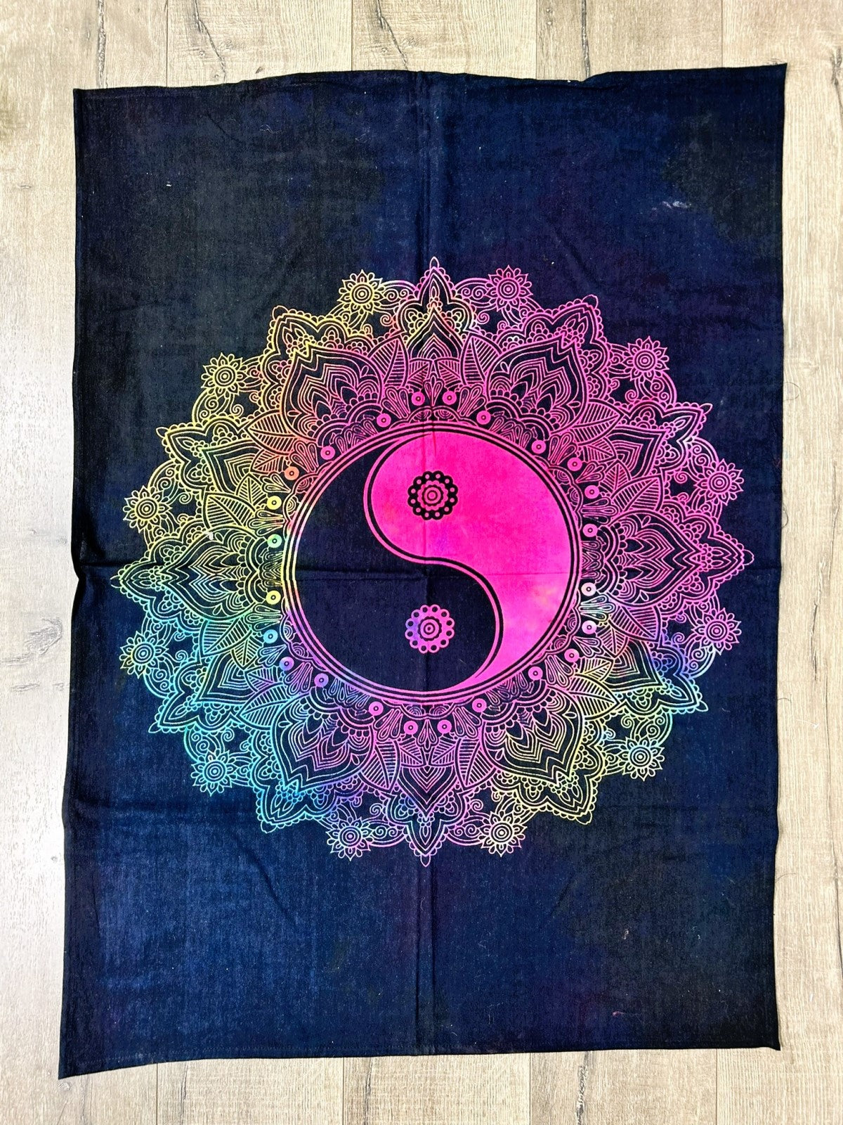 Tie Dye Rainbow Ying Yang Wall Hanging