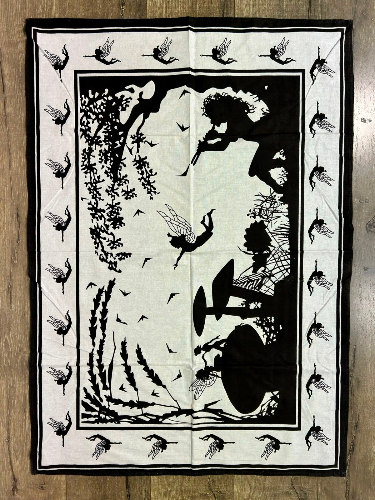 Black & White Fairies Wall Hanging