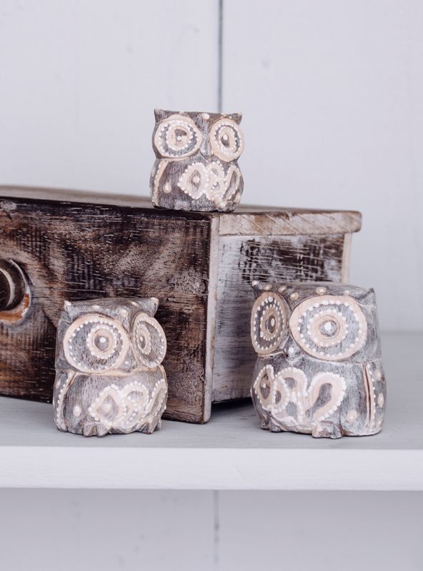 Set Of 3 Owls