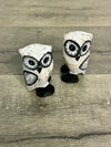 Set of 2 Grey Owls