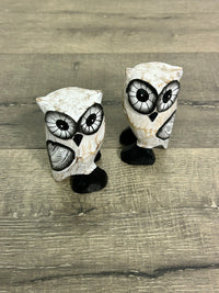 Set of 2 Grey Owls