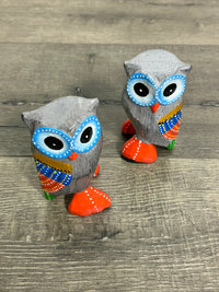 Set of 2 Rainbow Owls