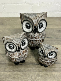 Set Of 3 Owls