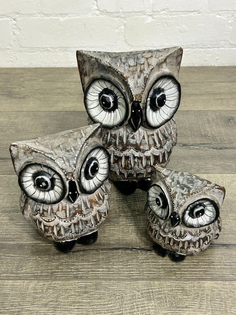 Set Of 3 Owls