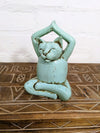 Set Of Two White & Yoga Cats