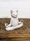 Set Of Two White & Yoga Cats