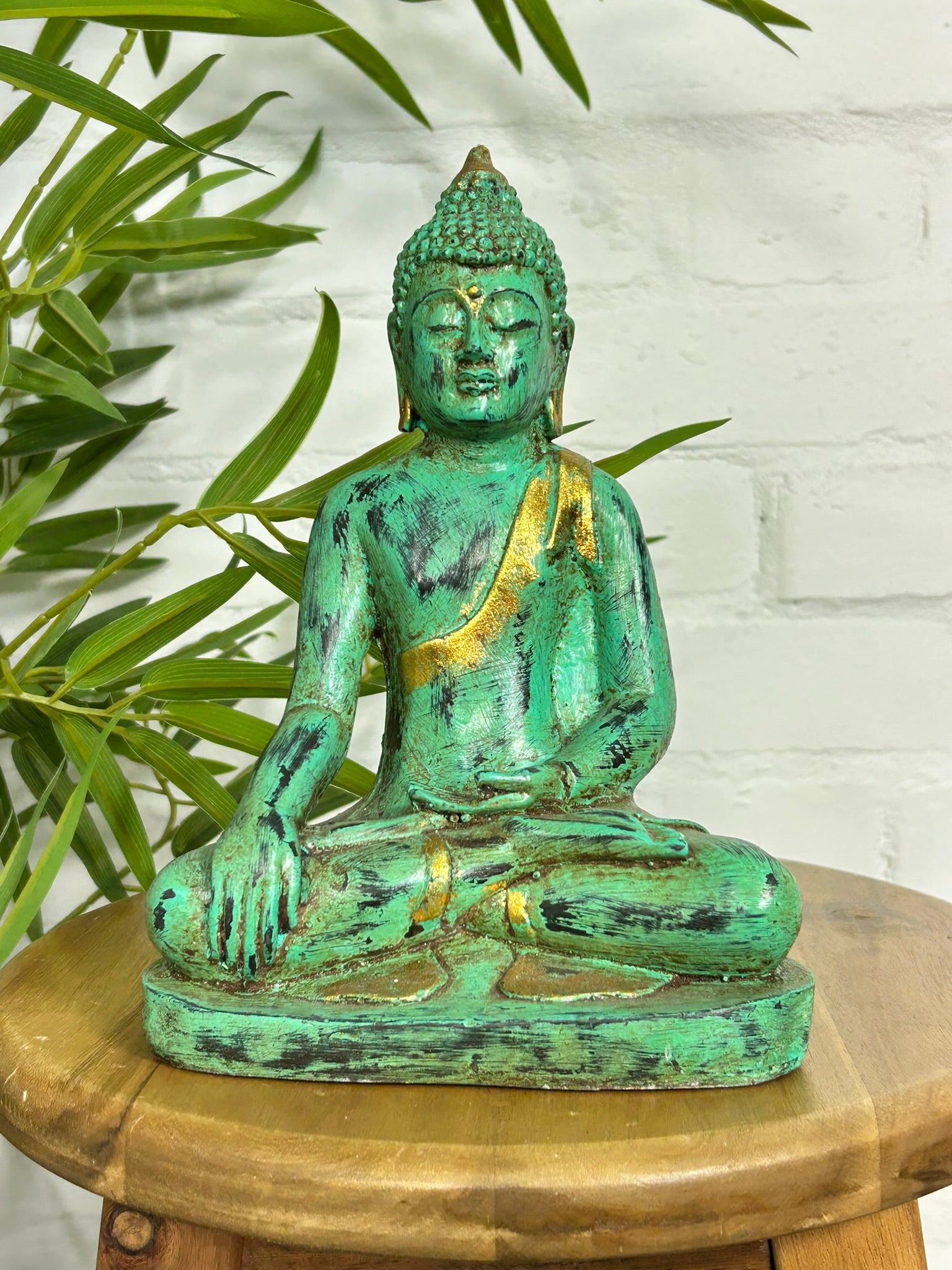 Resin Teal Buddha