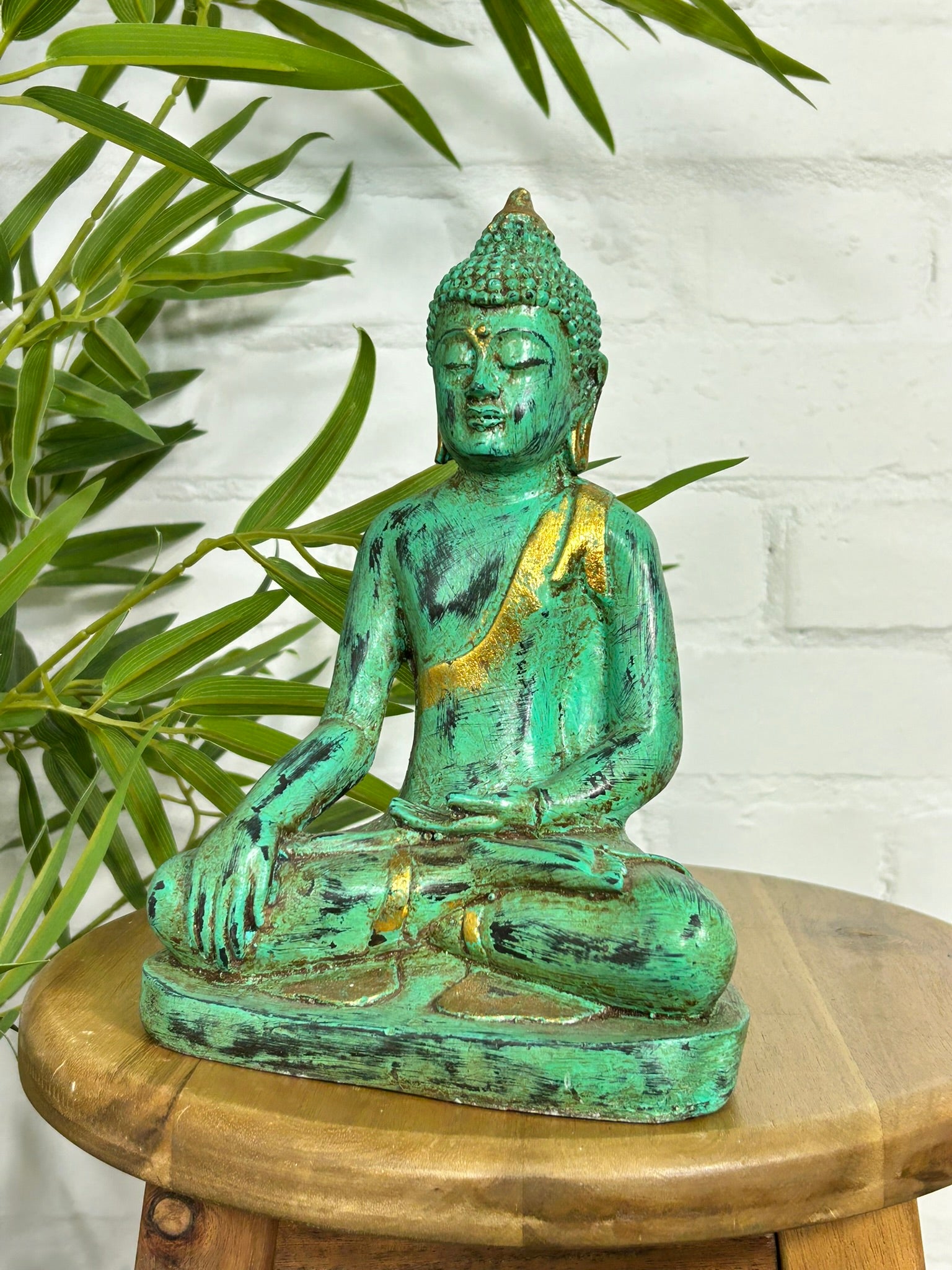 Resin Teal Buddha