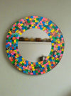 Round Rainbow Mosaic Mirror