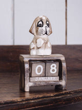 Wooden Spotty Dog Calendar