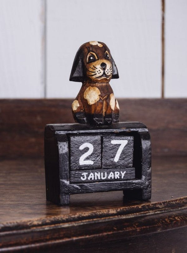 Wooden Dog Calendar
