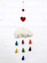 Felt Cloud And Rain Mobile