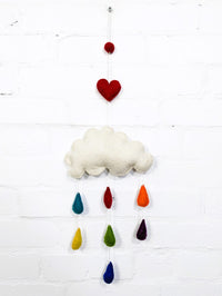 Felt Cloud And Rain Mobile