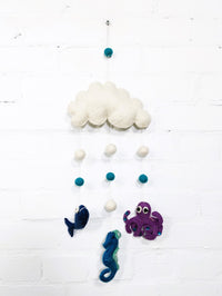 Felt Seahorse And Octopus Mobile