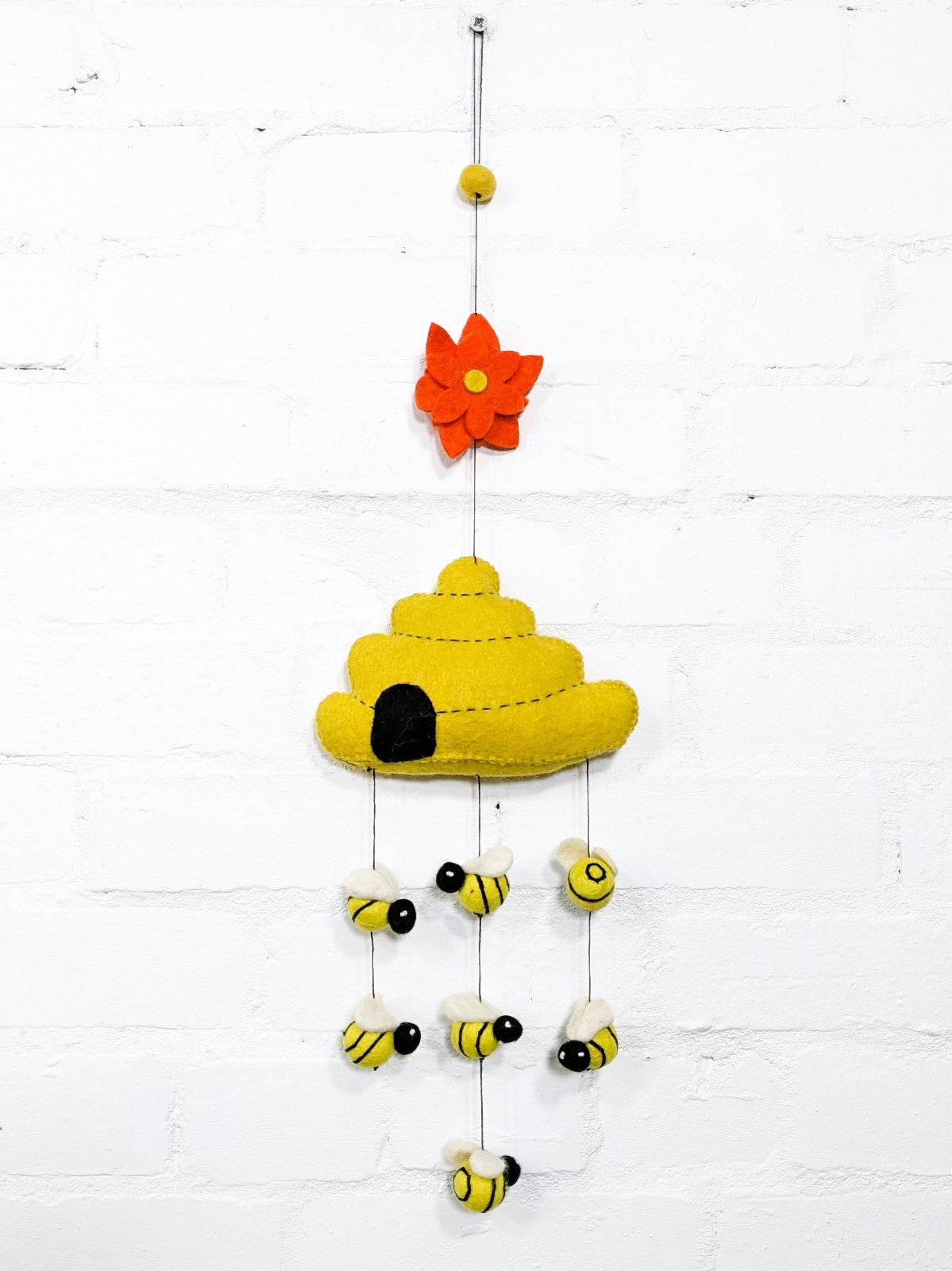 Felt Beehive & Bees Mobile