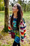 Multi Crochet Wool Cardigan